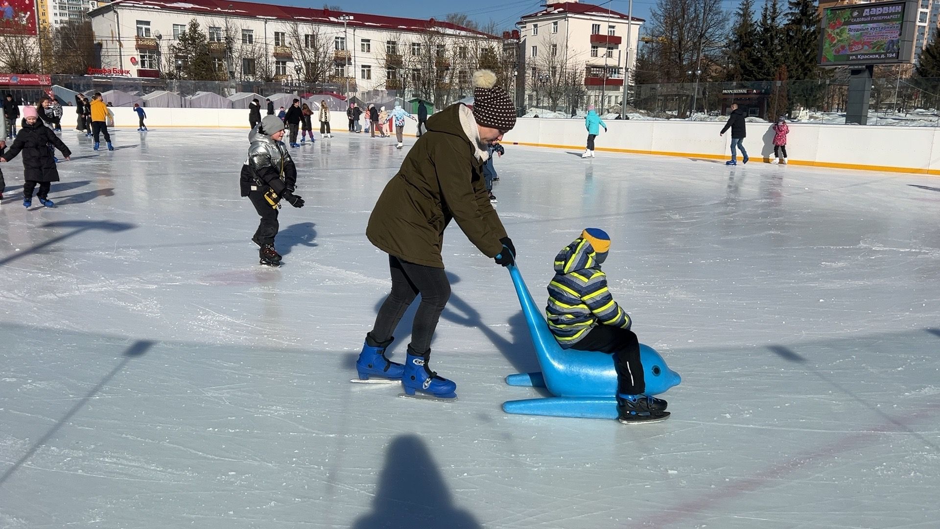 Солнечногорск, Каток, Жители, прокат коньков, лед,