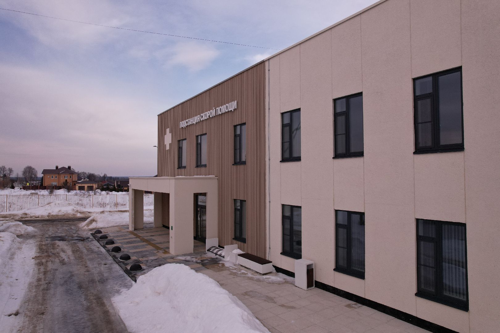 видео с коптера, скорая, подстанция,