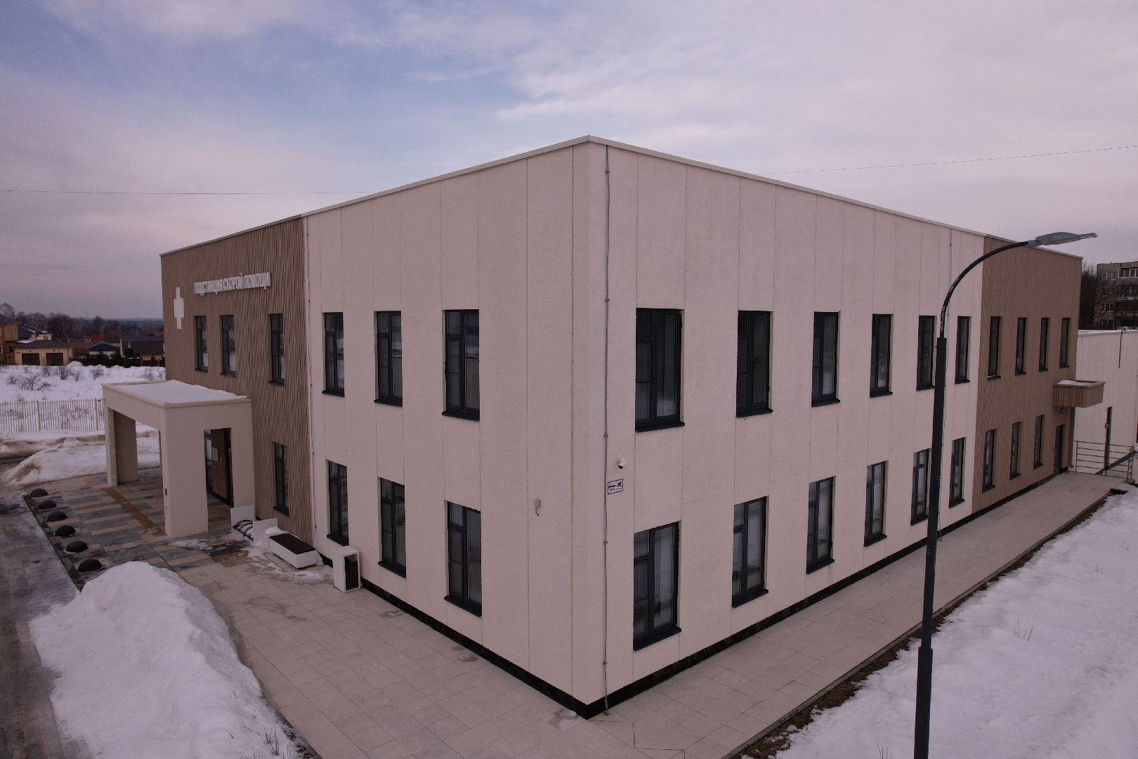 видео с коптера, скорая, подстанция,