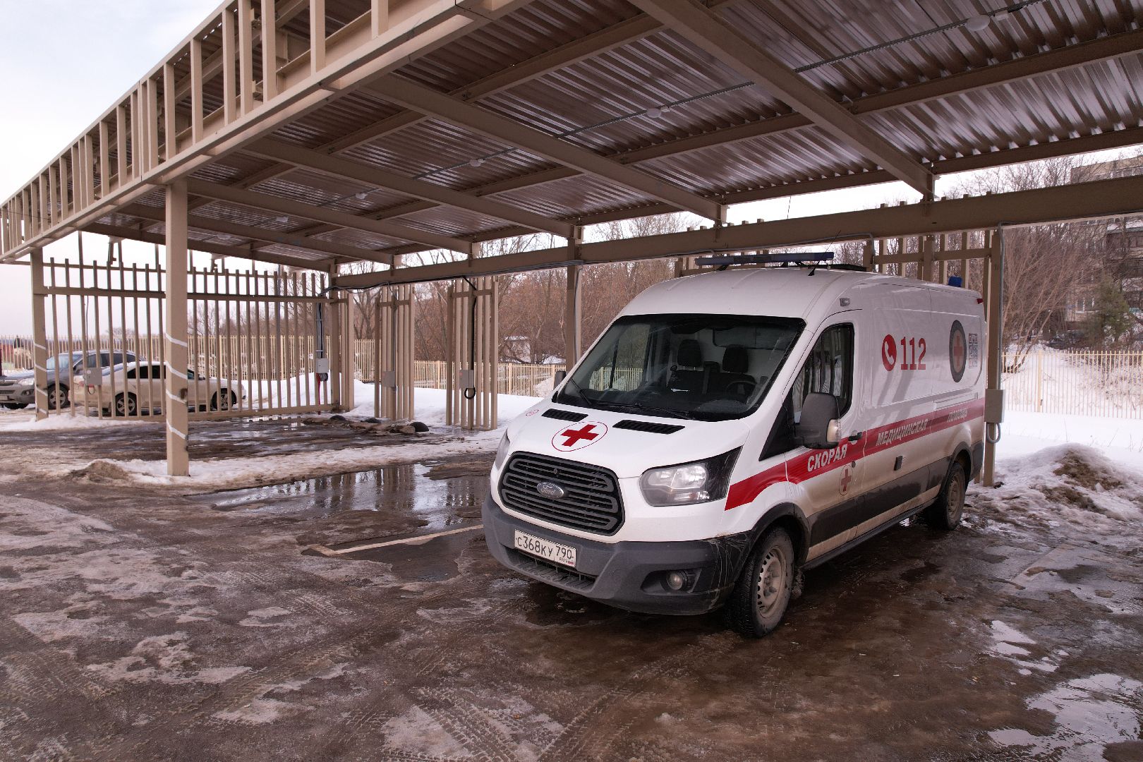 видео с коптера, скорая, подстанция,