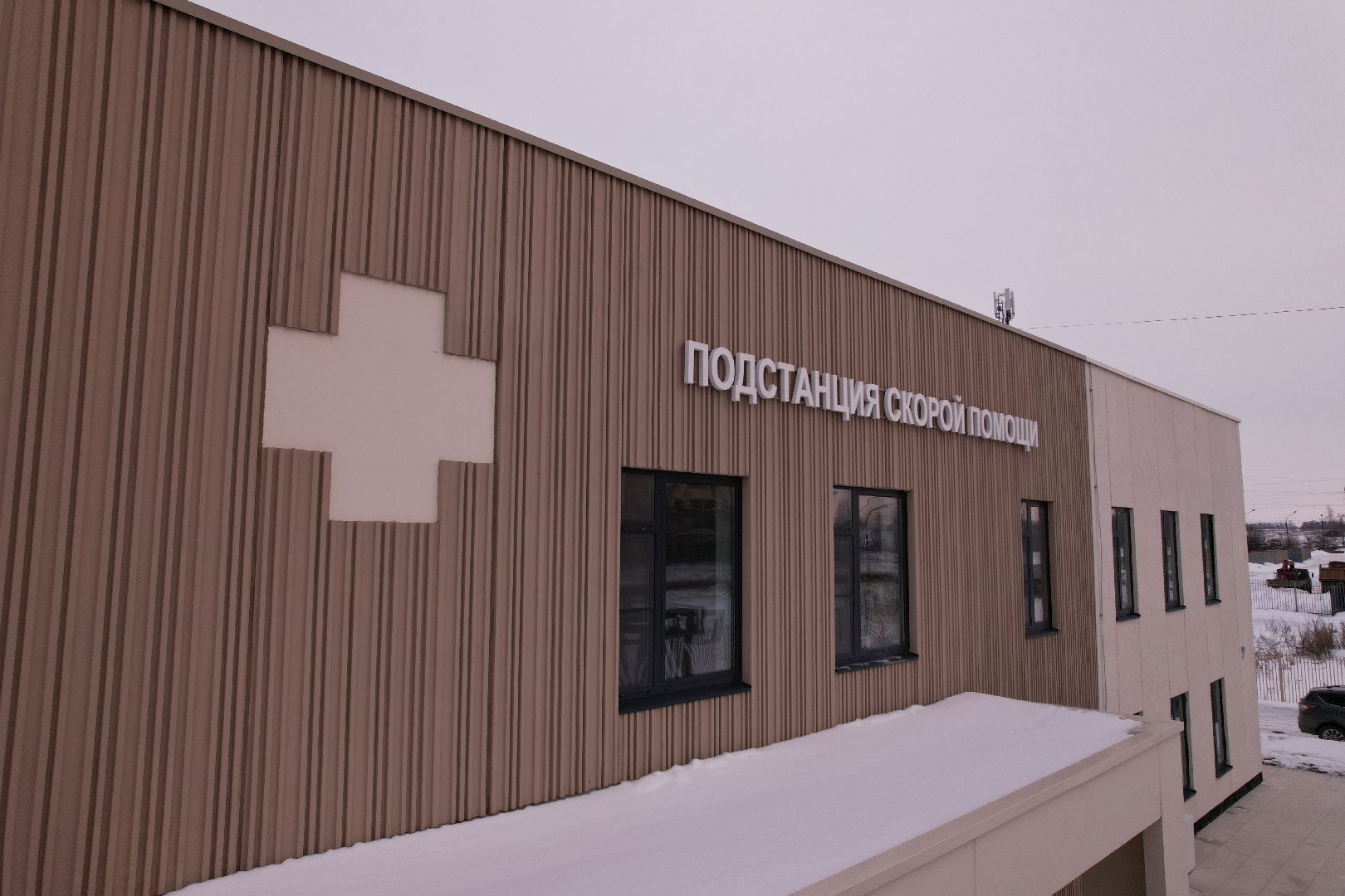 видео с коптера, скорая, подстанция,