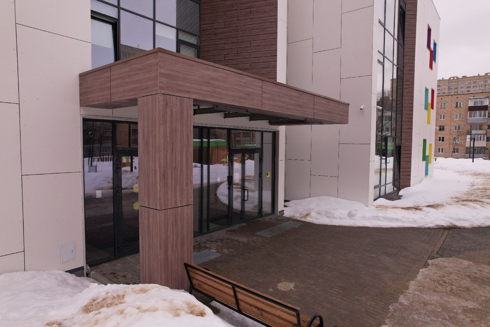 детские сады, видео с коптера, строительство,