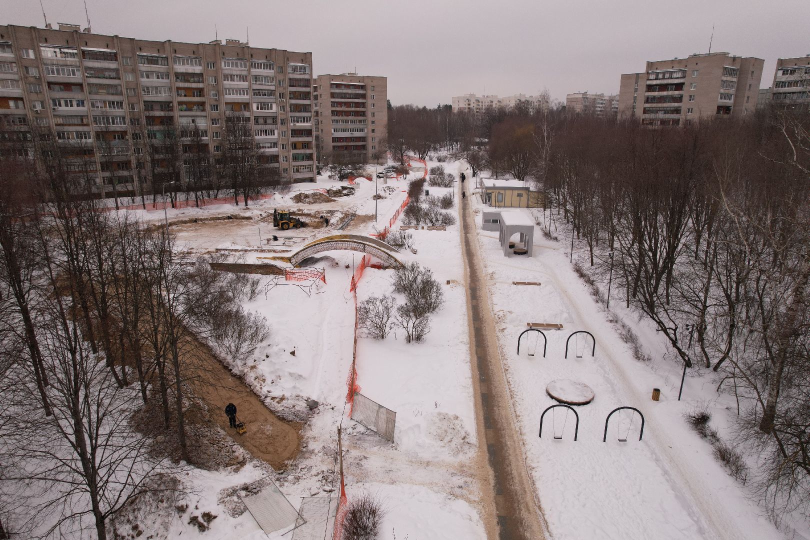видео с коптера, протвино, благоустройство,