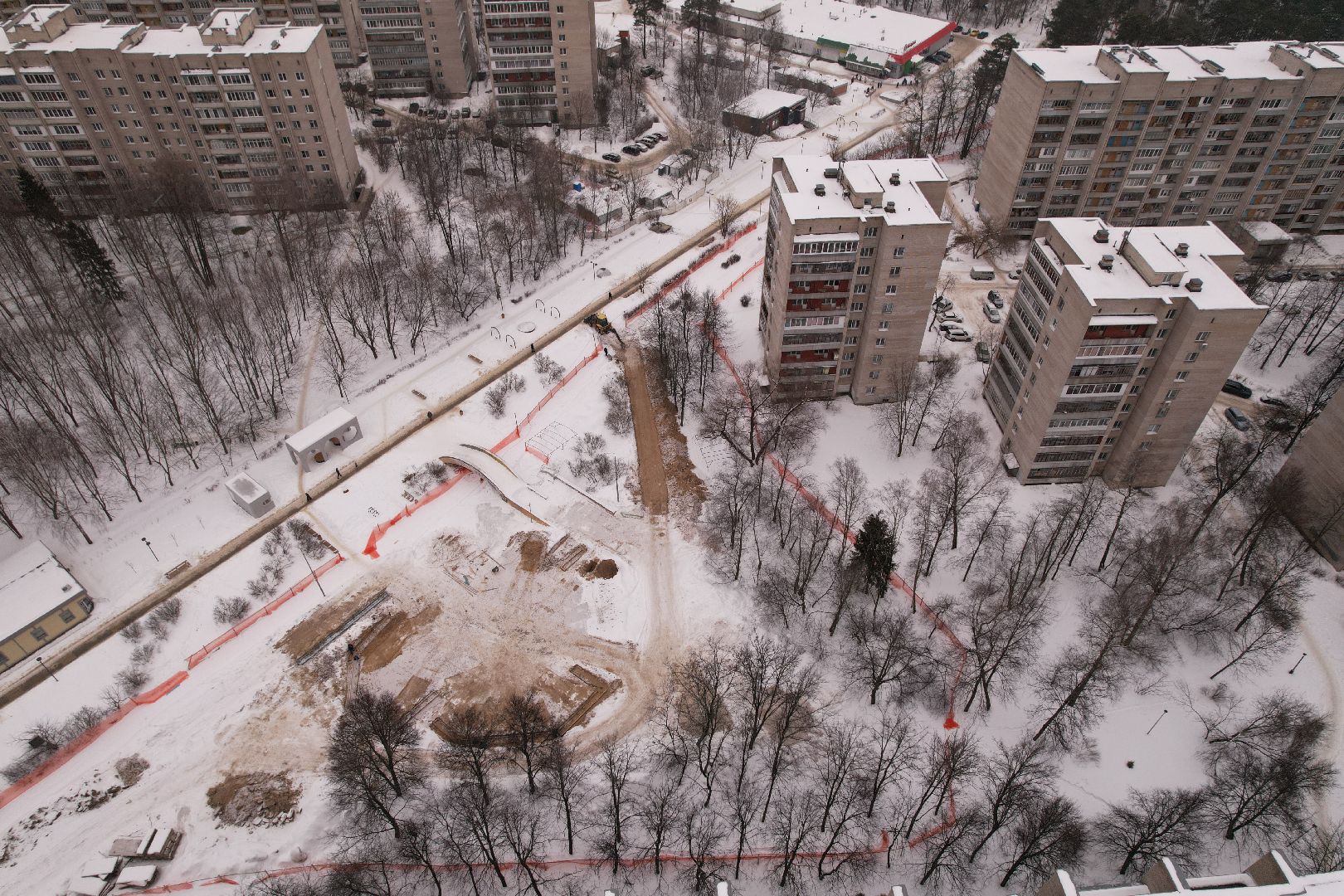 видео с коптера, протвино, благоустройство,