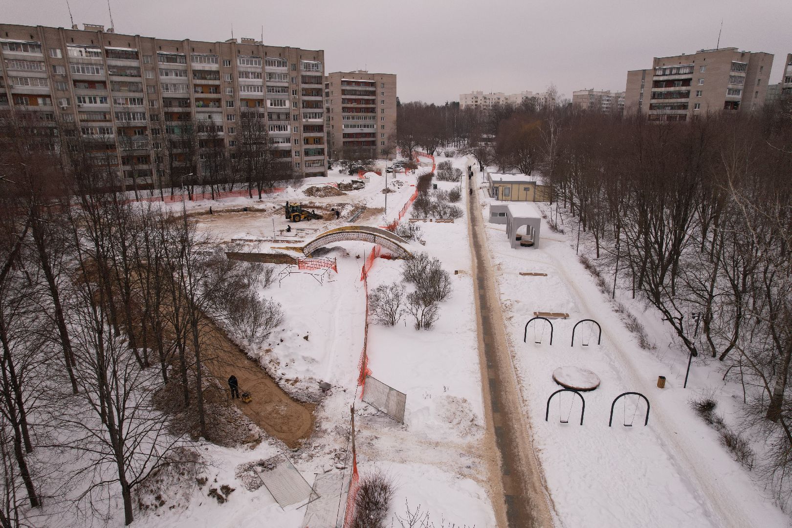 видео с коптера, протвино, благоустройство,