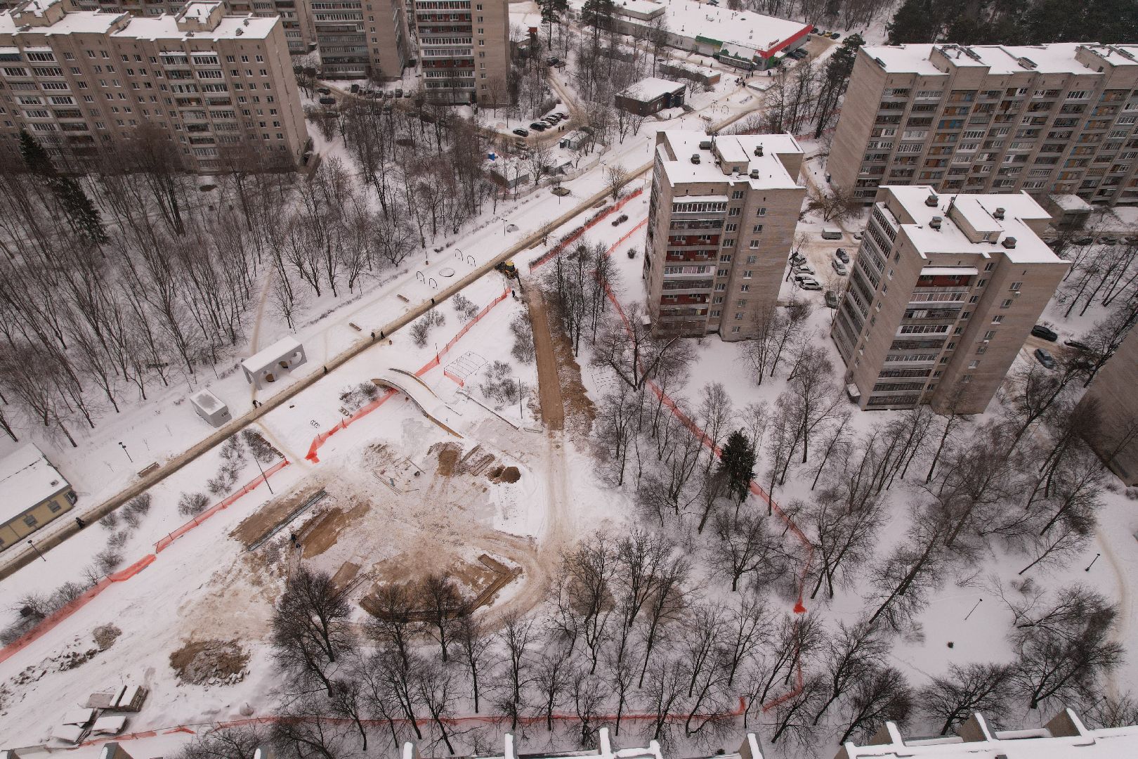 видео с коптера, протвино, благоустройство,