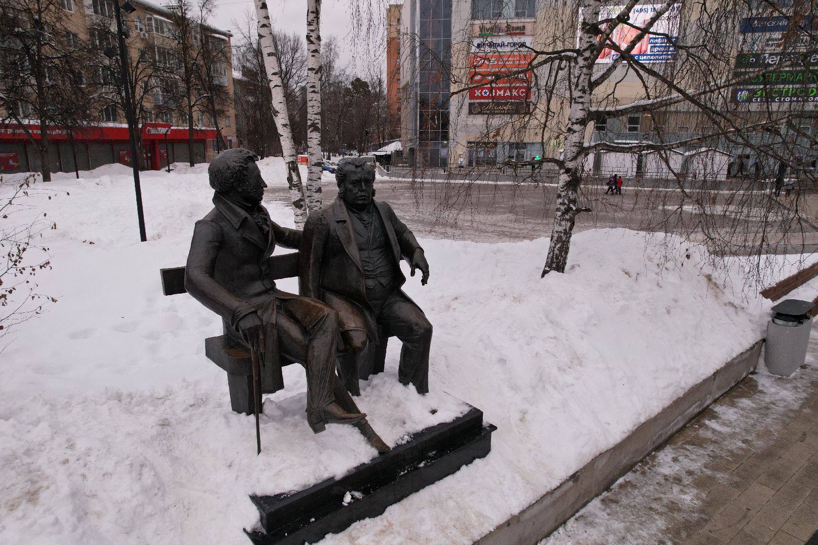 видео с коптера, пушкино, благоустройство,