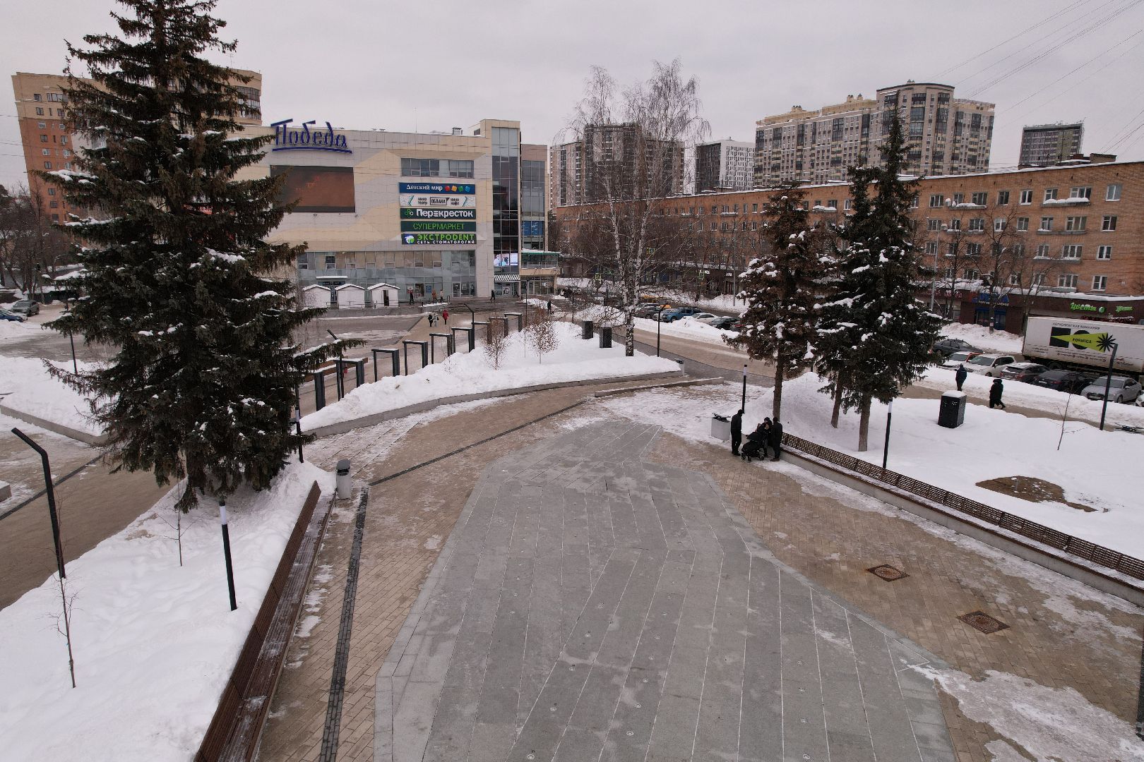 видео с коптера, пушкино, благоустройство,