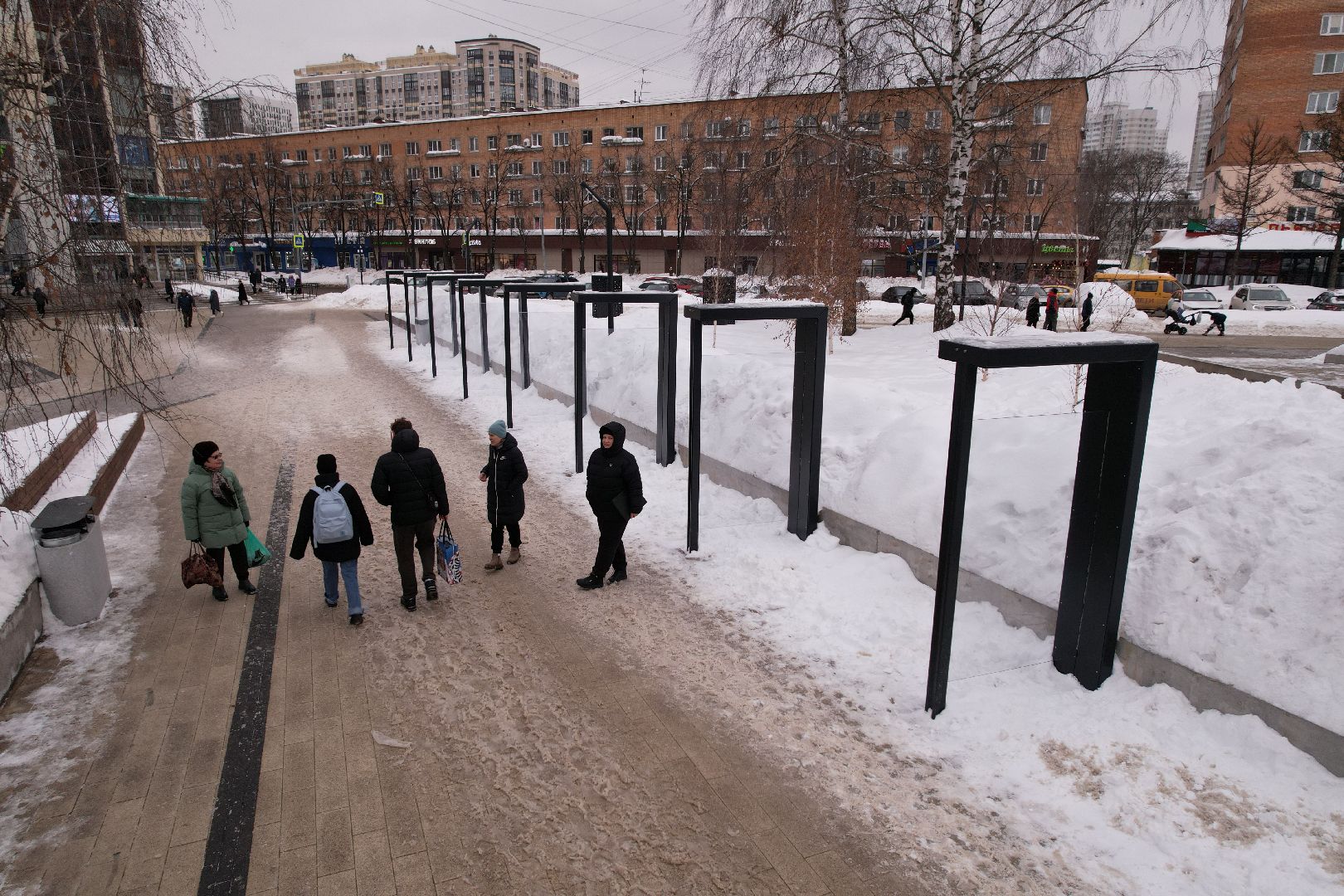видео с коптера, пушкино, благоустройство,