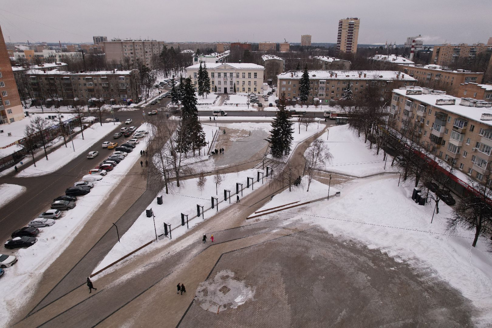 видео с коптера, пушкино, благоустройство,