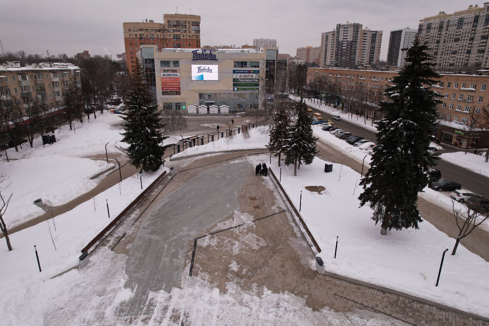 видео с коптера, пушкино, благоустройство,