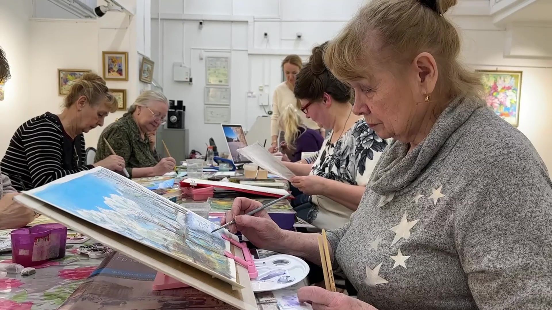 Реутов, музей, рисование, кисти, мастер-класс, живопись,