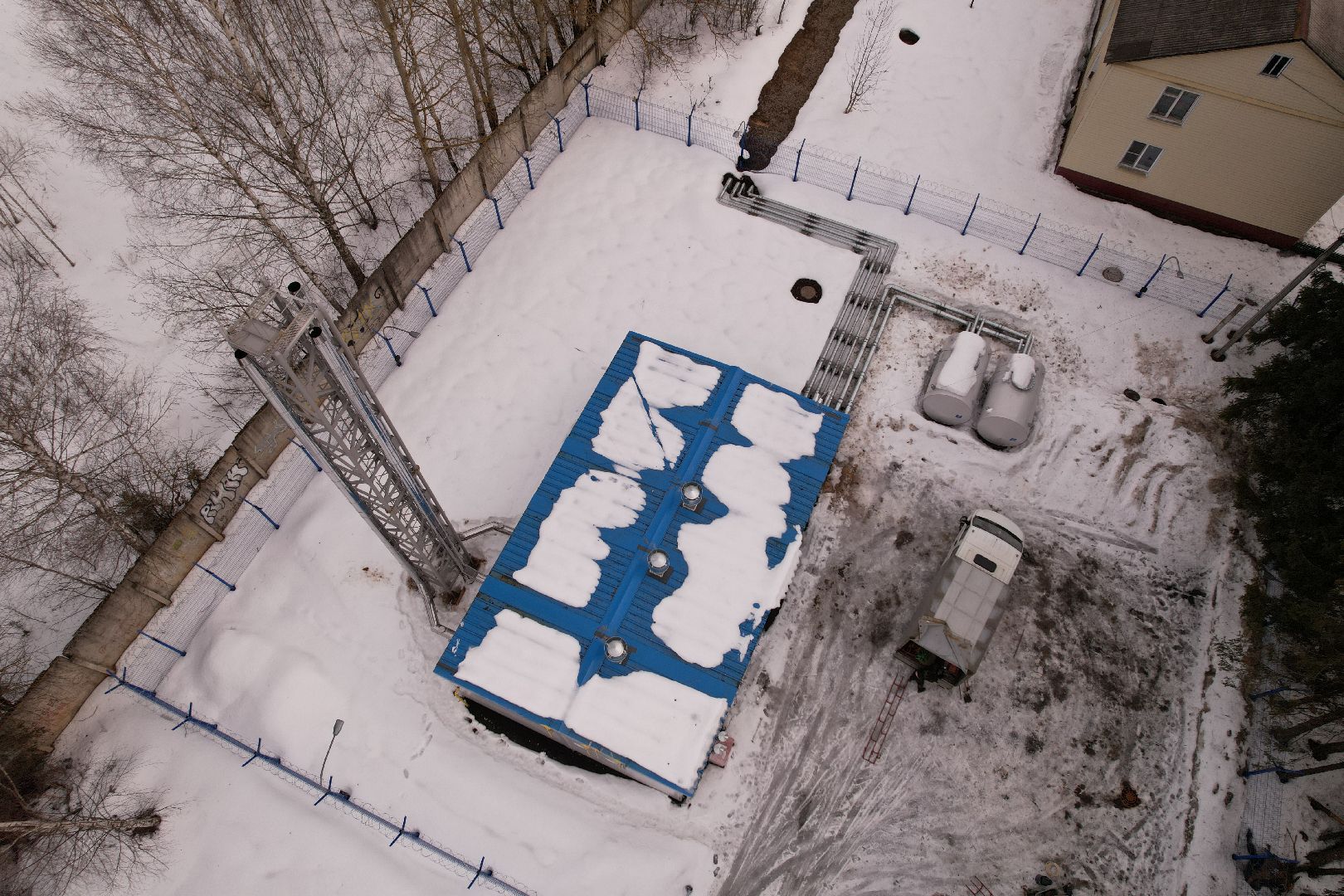 видео с коптера, котельная, жкх,