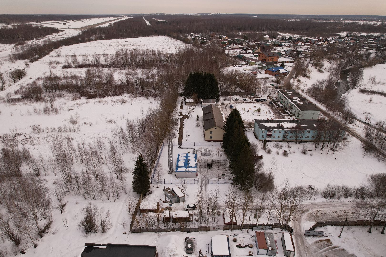 видео с коптера, котельная, жкх,