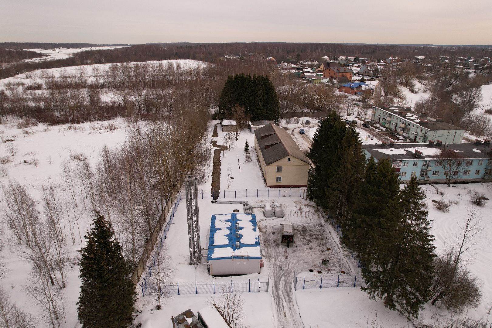 видео с коптера, котельная, жкх,