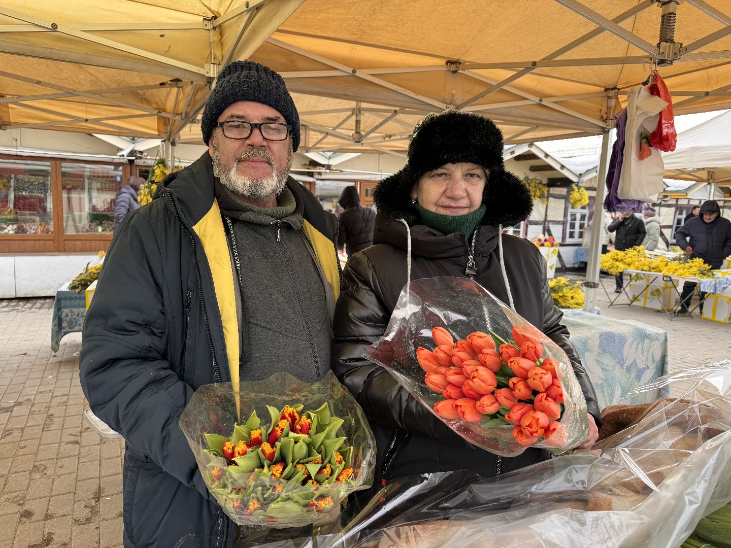 Одинцово, Цветочный базар, 8 марта,