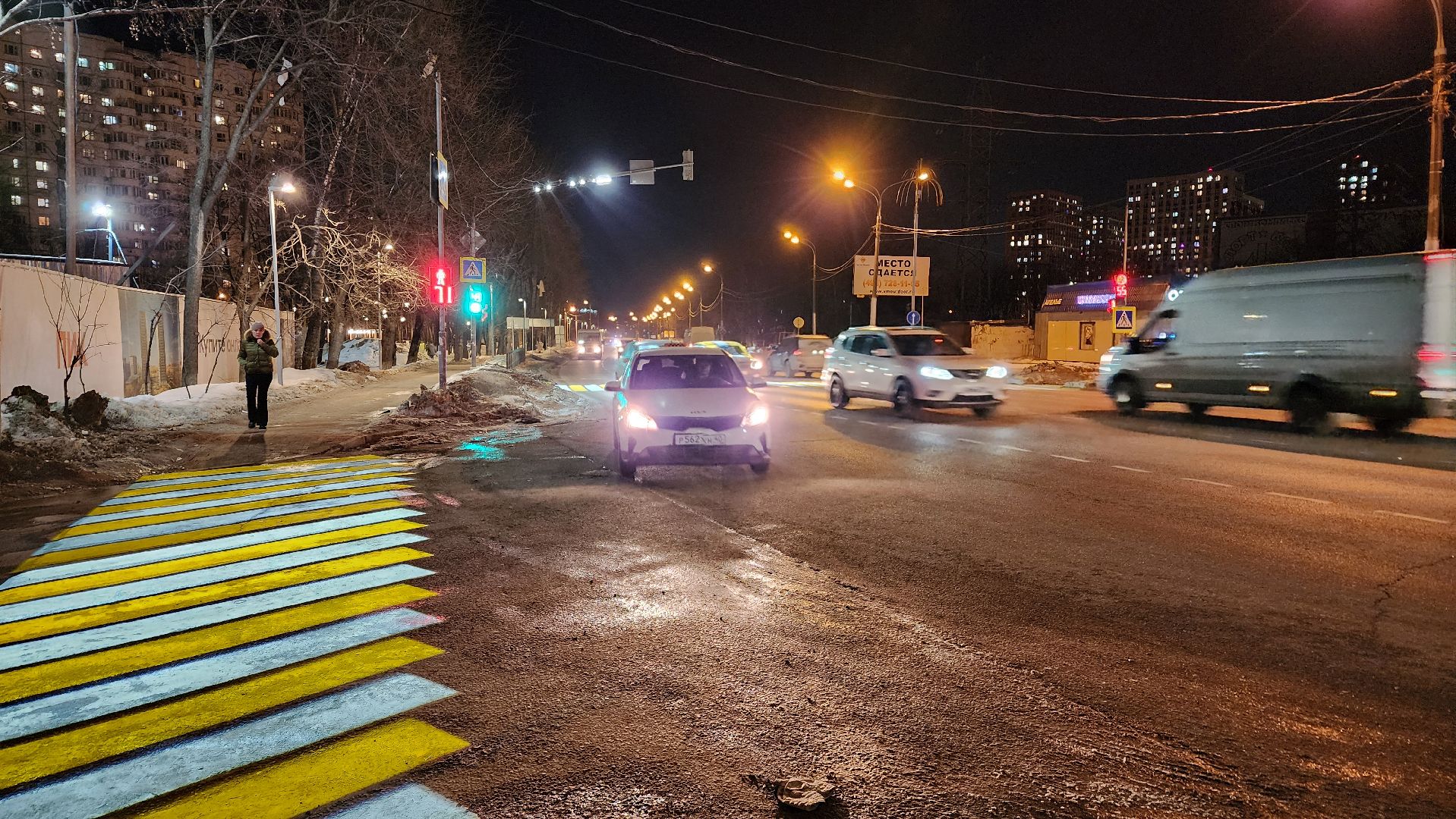 пешеходный переход, дороги подмосковья,