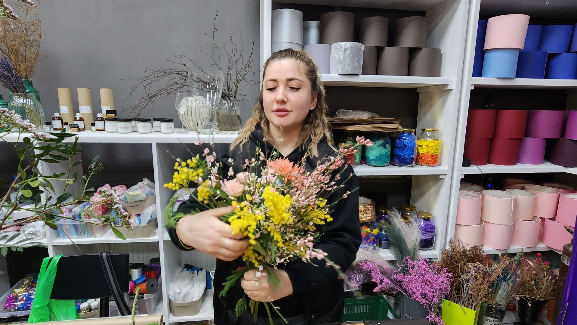 Солнечногорск, флористика, общество, 8 марта, цветы,