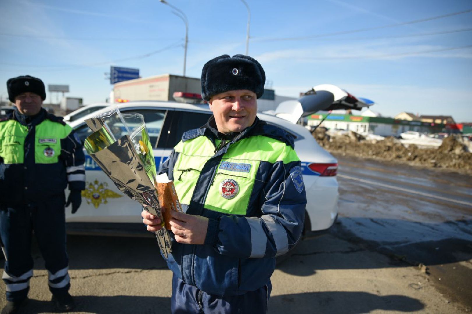 8 марта, Бронницы, Поздравления от ДПС, Сотрудники ГИБДД поздравляют с 8 марта,