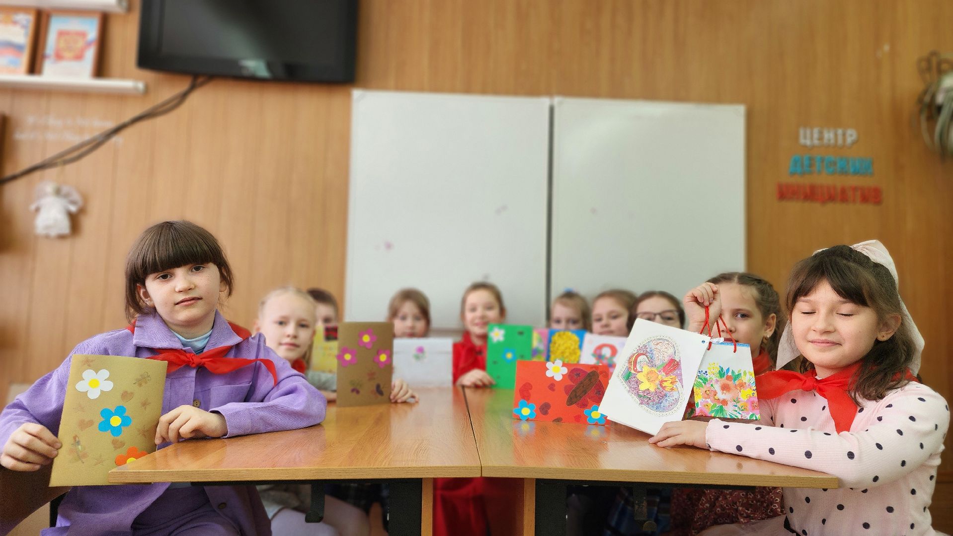 орлята россии, протвино, 8 марта, открытки, дети,