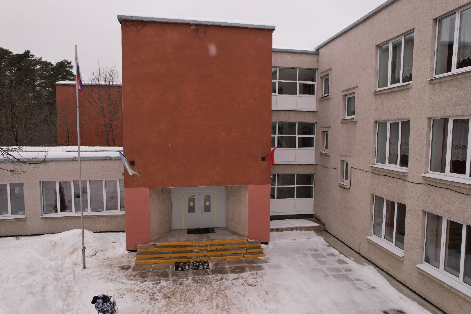 видео с коптера, протвино, лесничество, дети, школа,