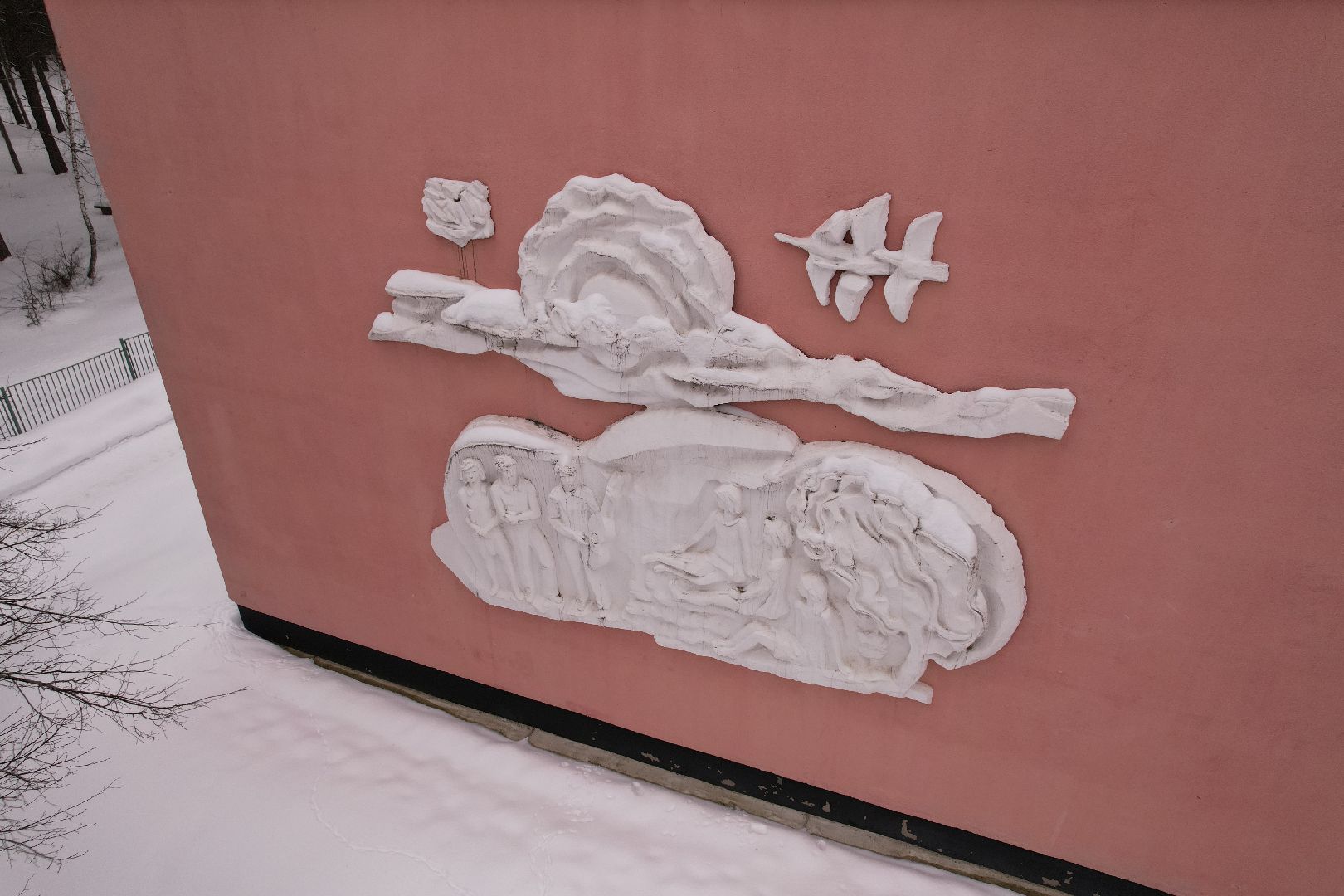 видео с коптера, протвино, лесничество, дети, школа,