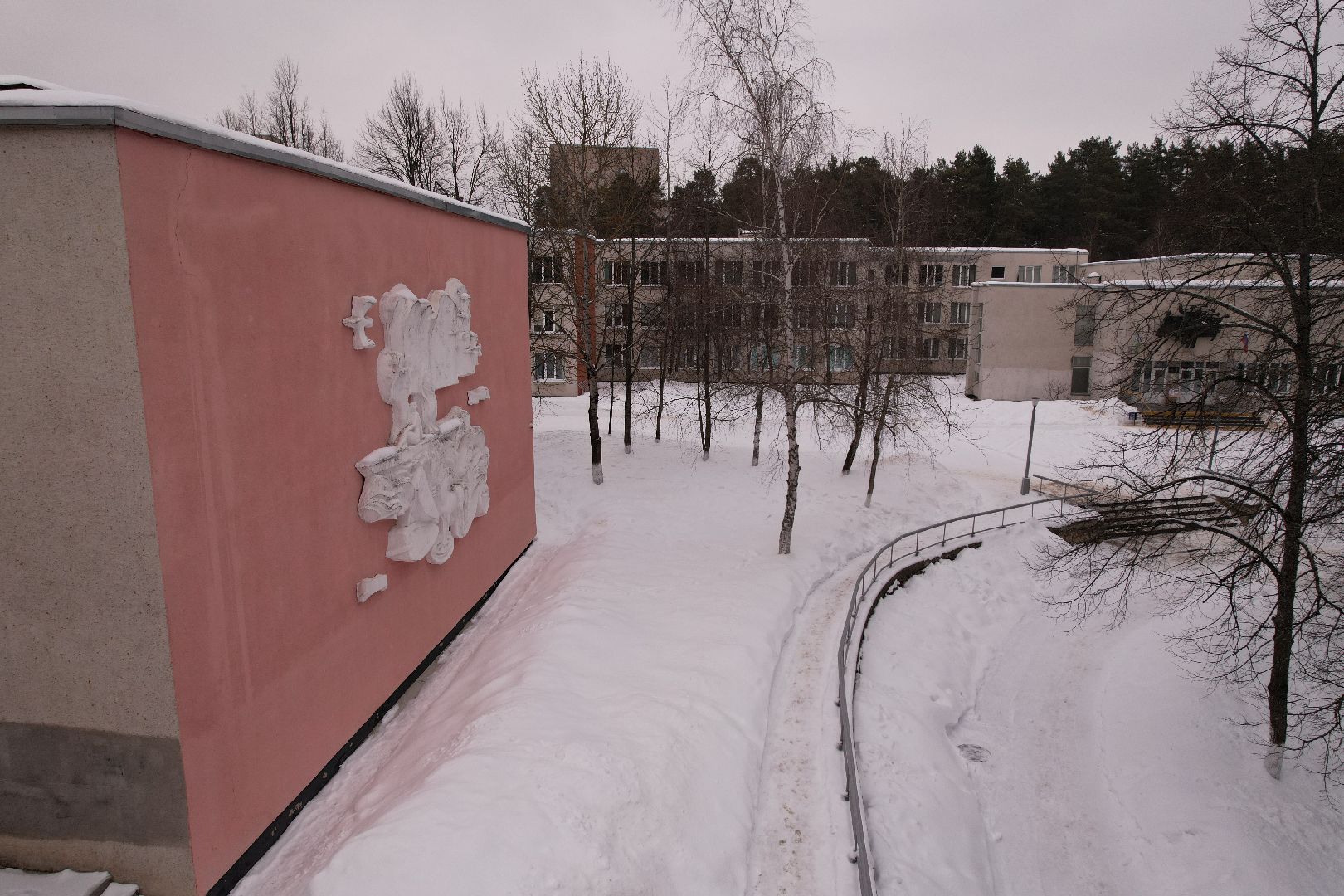 видео с коптера, протвино, лесничество, дети, школа,