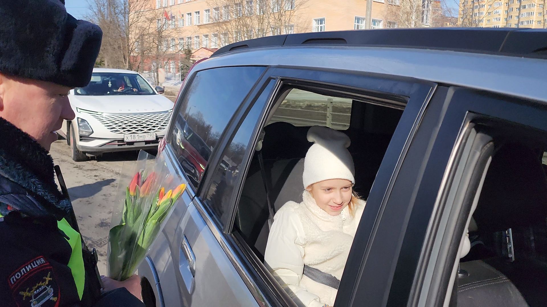 Егорьевск, госавтоинспекция, госавтоинспекторы, Подмосковье, Московская область, 8 марта,