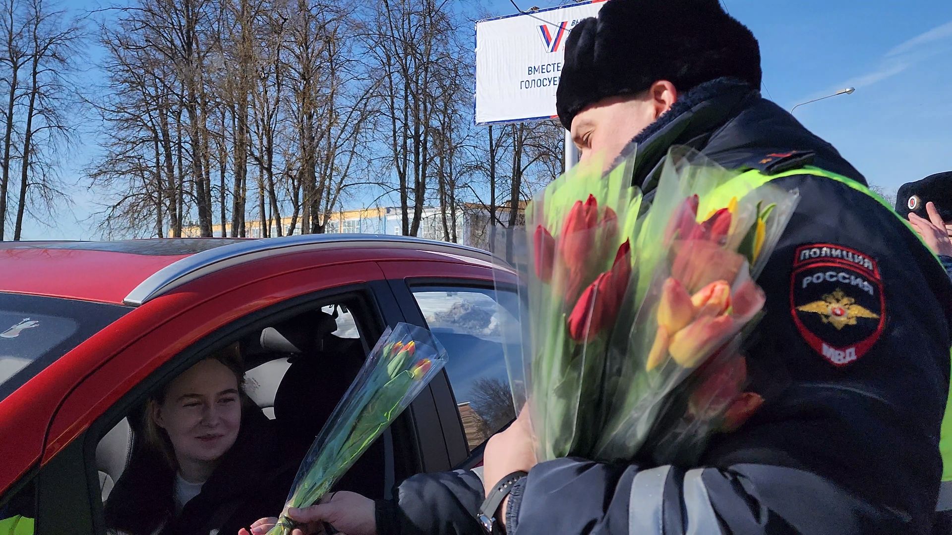 Егорьевск, госавтоинспекция, госавтоинспекторы, Подмосковье, Московская область, 8 марта,