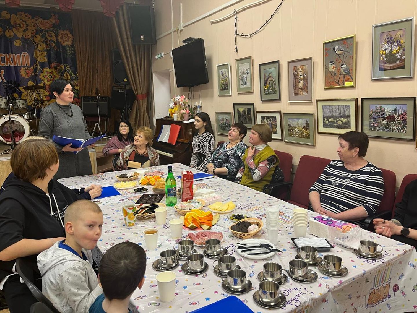 пушкино, село, международный женский день, праздник, чаепитие,