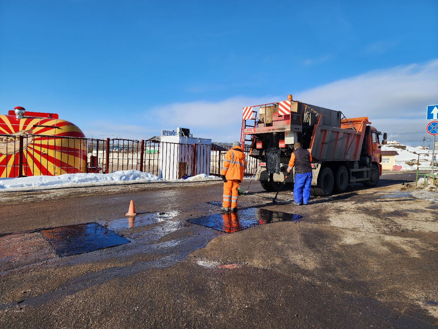 ямочный ремонт, Жидкий асфальт, Подольск, Дороги,
