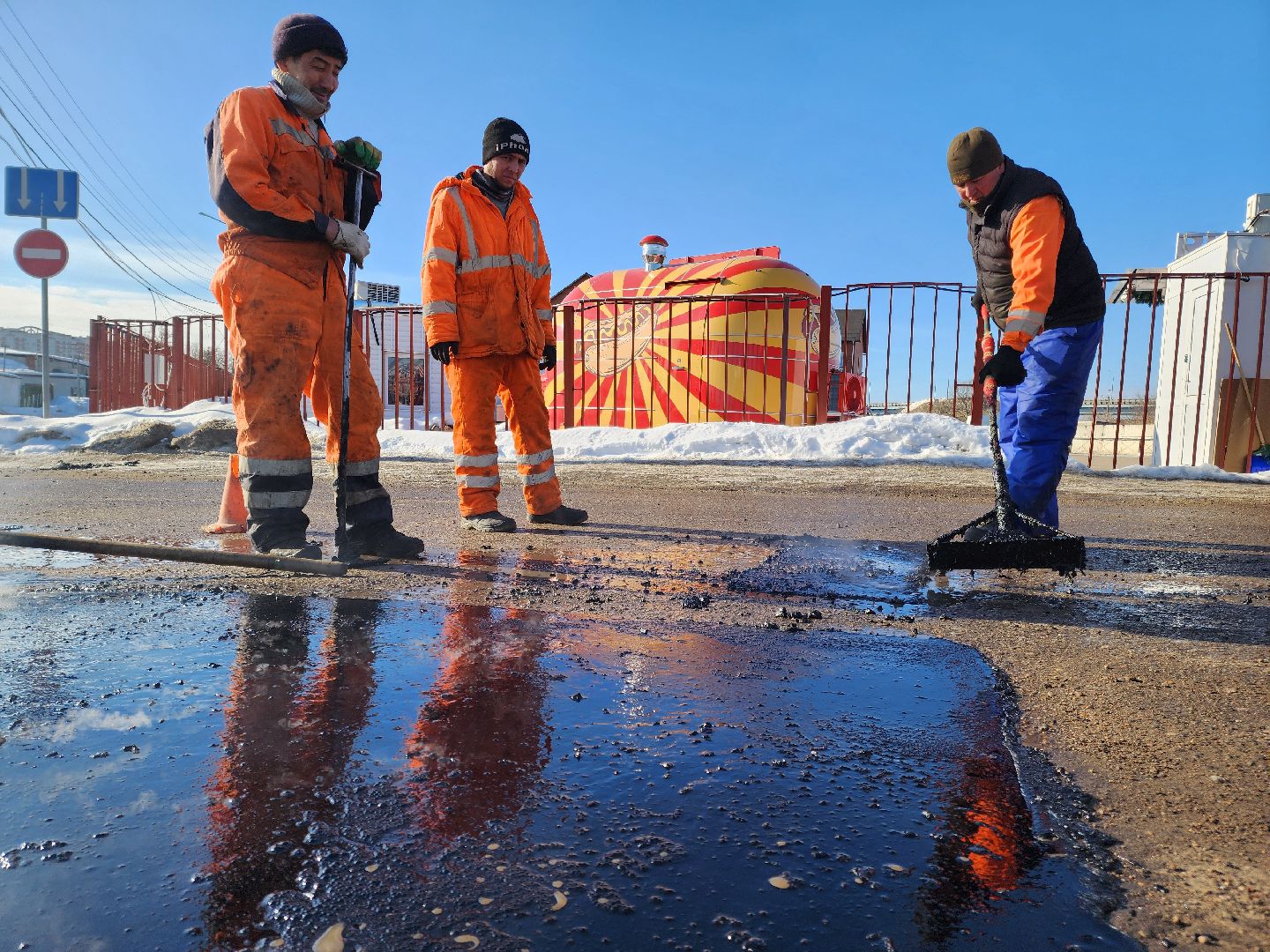 ямочный ремонт, Жидкий асфальт, Подольск, Дороги,