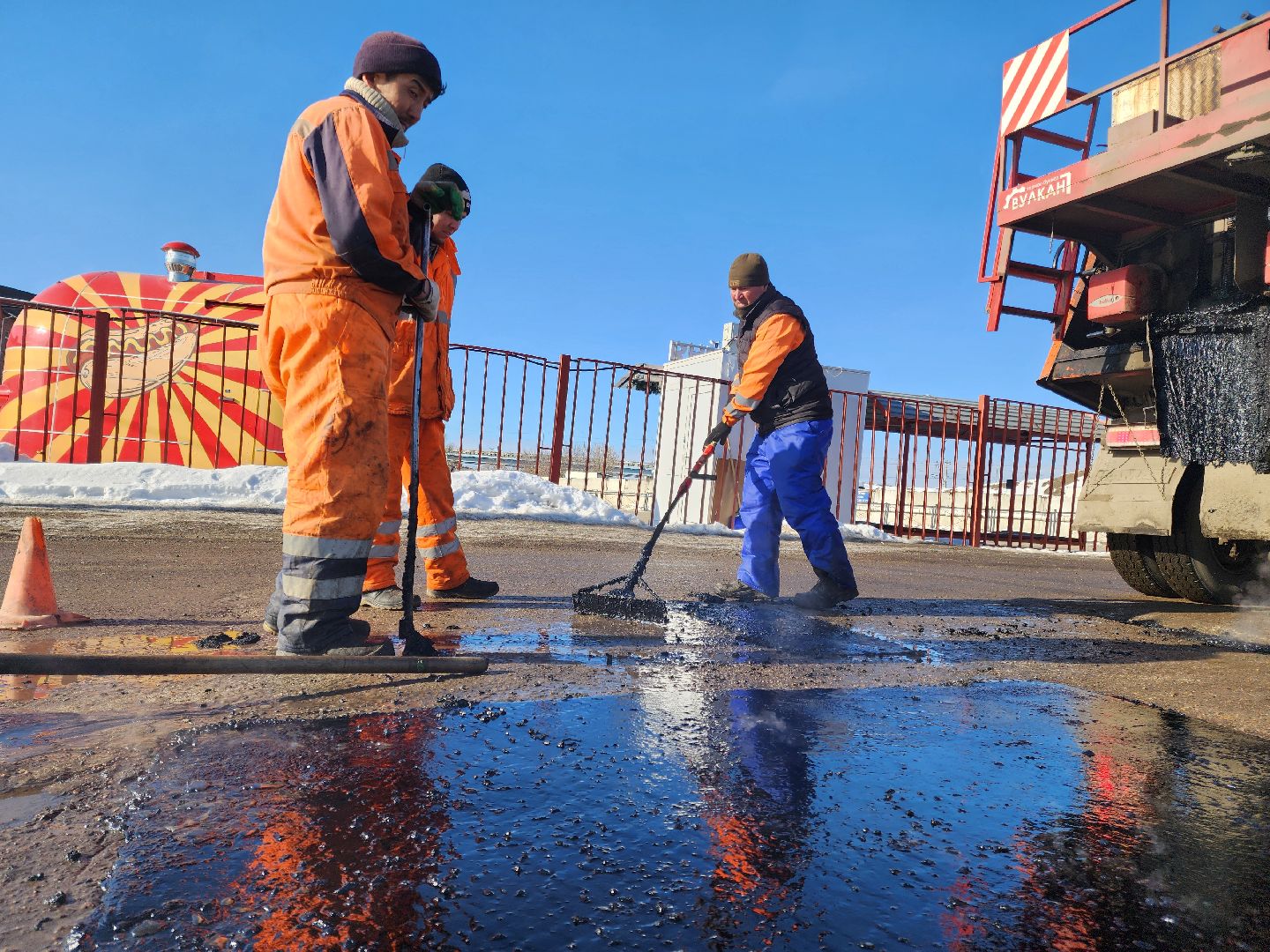 ямочный ремонт, Жидкий асфальт, Подольск, Дороги,