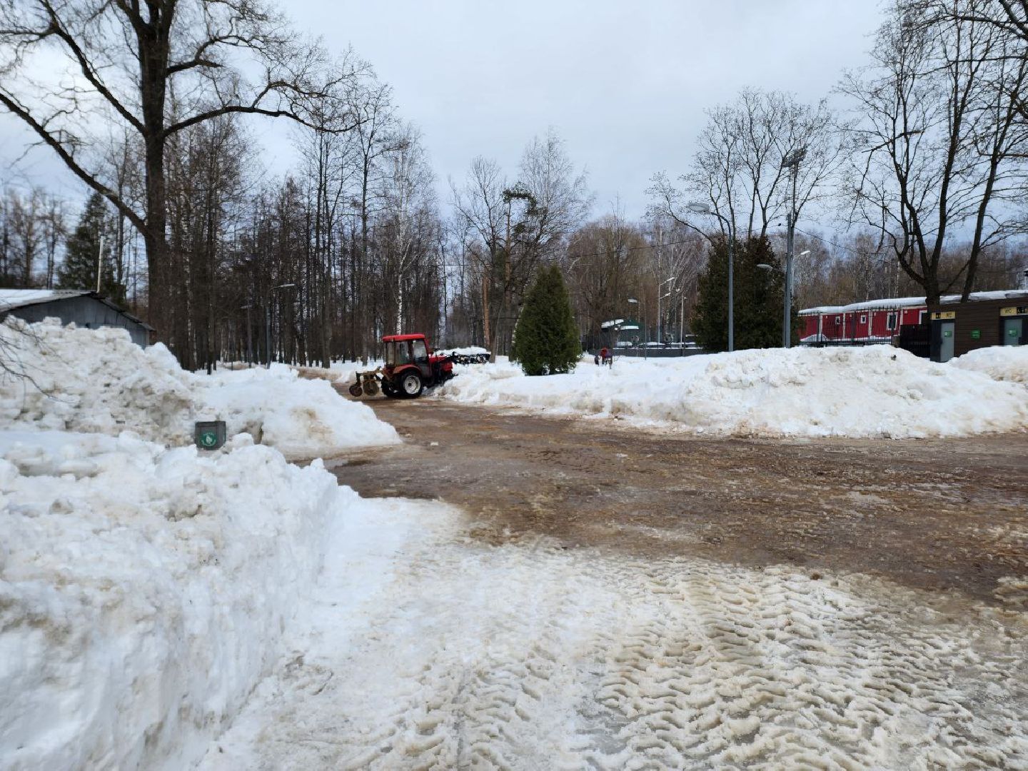 солнечногорск, уборка, снег и наледь, городской парк, расчистка снега,