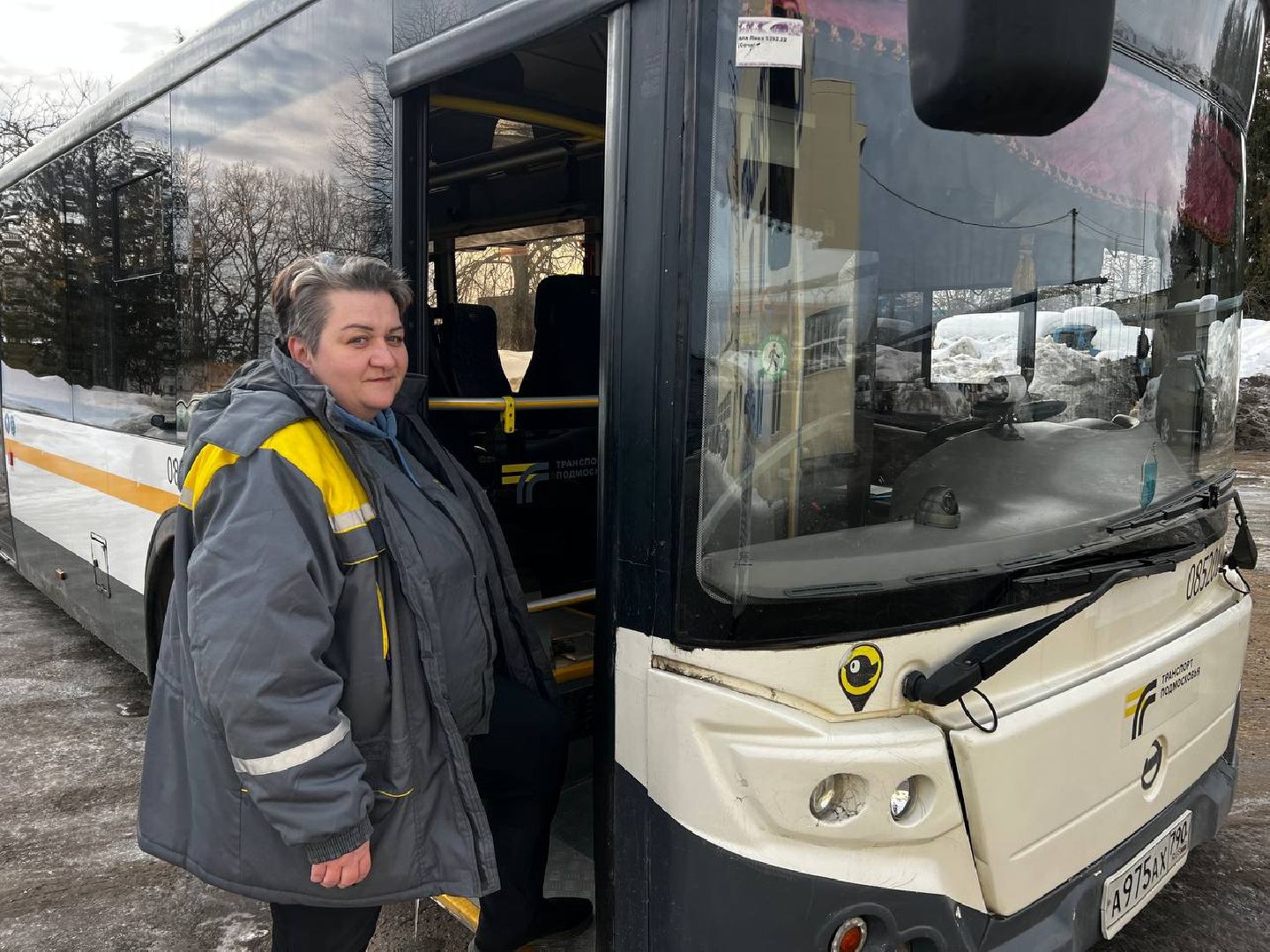 Солнечногорск, Автобус, женщина-водитель, мострансавто, пассажиры,