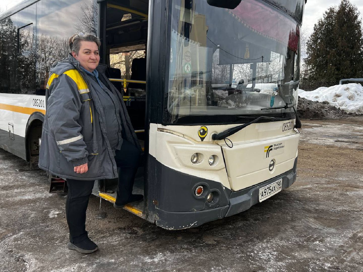 Солнечногорск, Автобус, женщина-водитель, мострансавто, пассажиры,