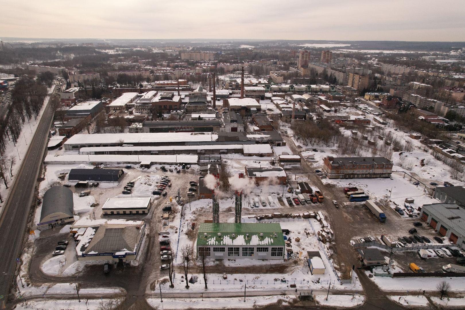 видео с коптера, котельная, жкх,