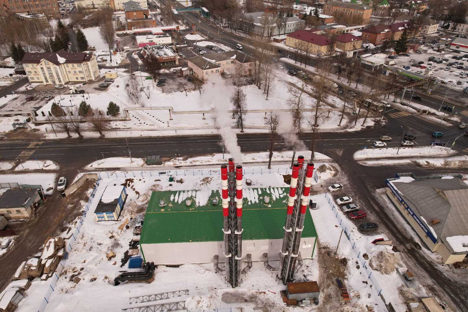 видео с коптера, котельная, жкх,