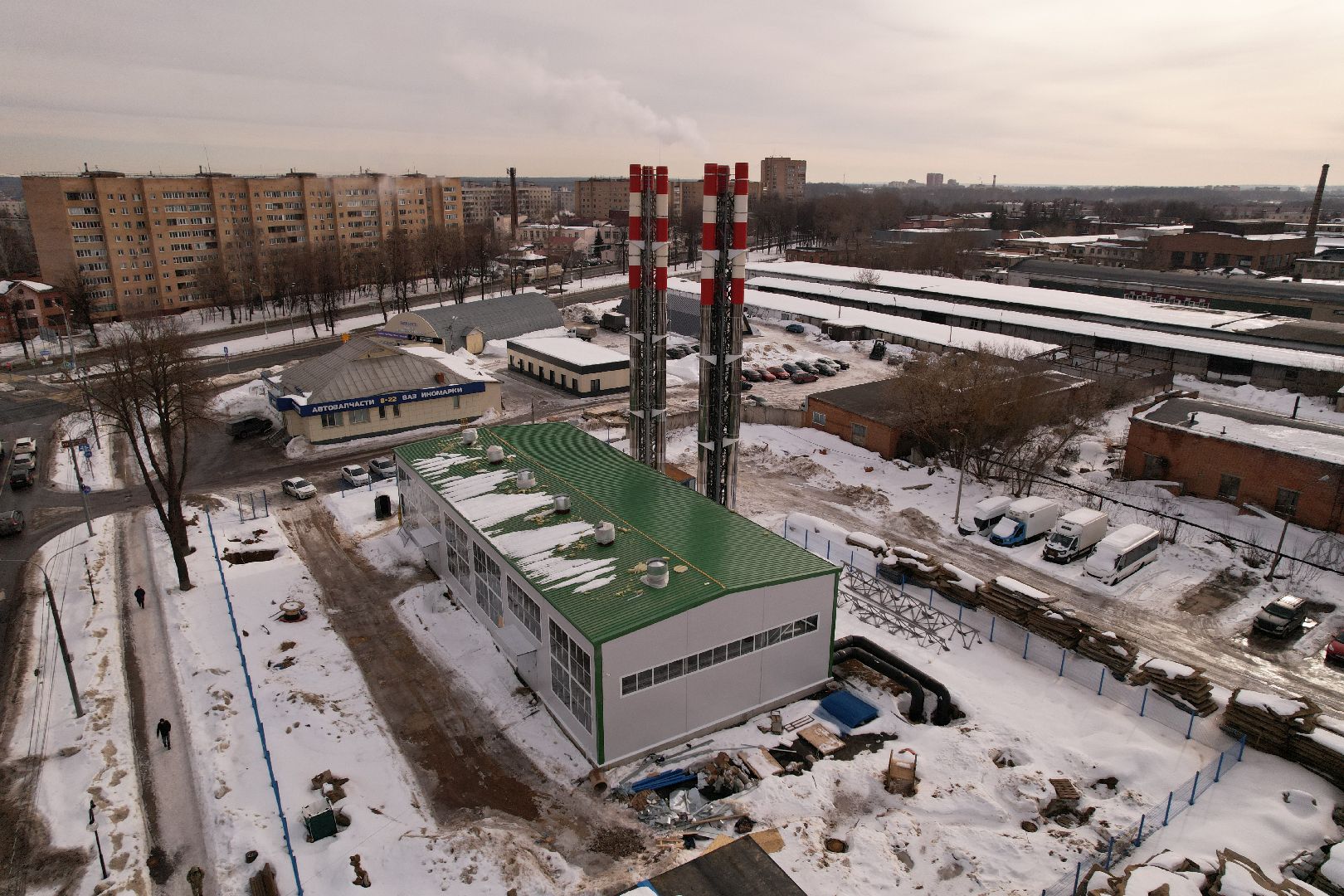 видео с коптера, котельная, жкх,