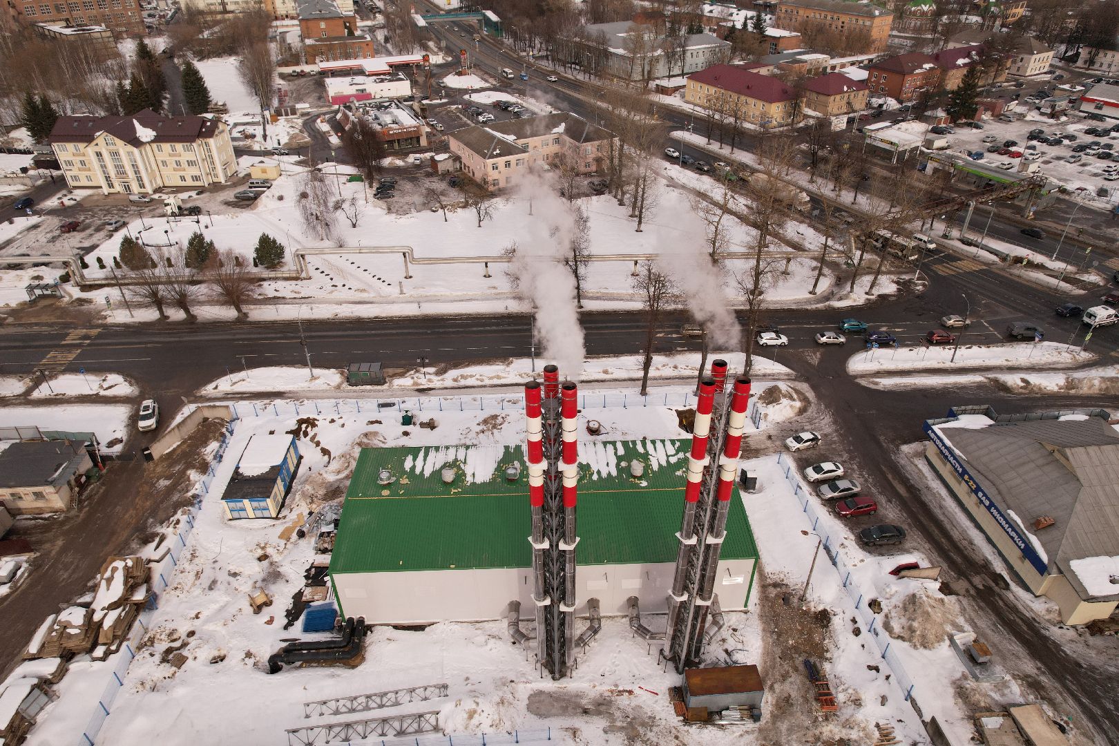 видео с коптера, котельная, жкх,