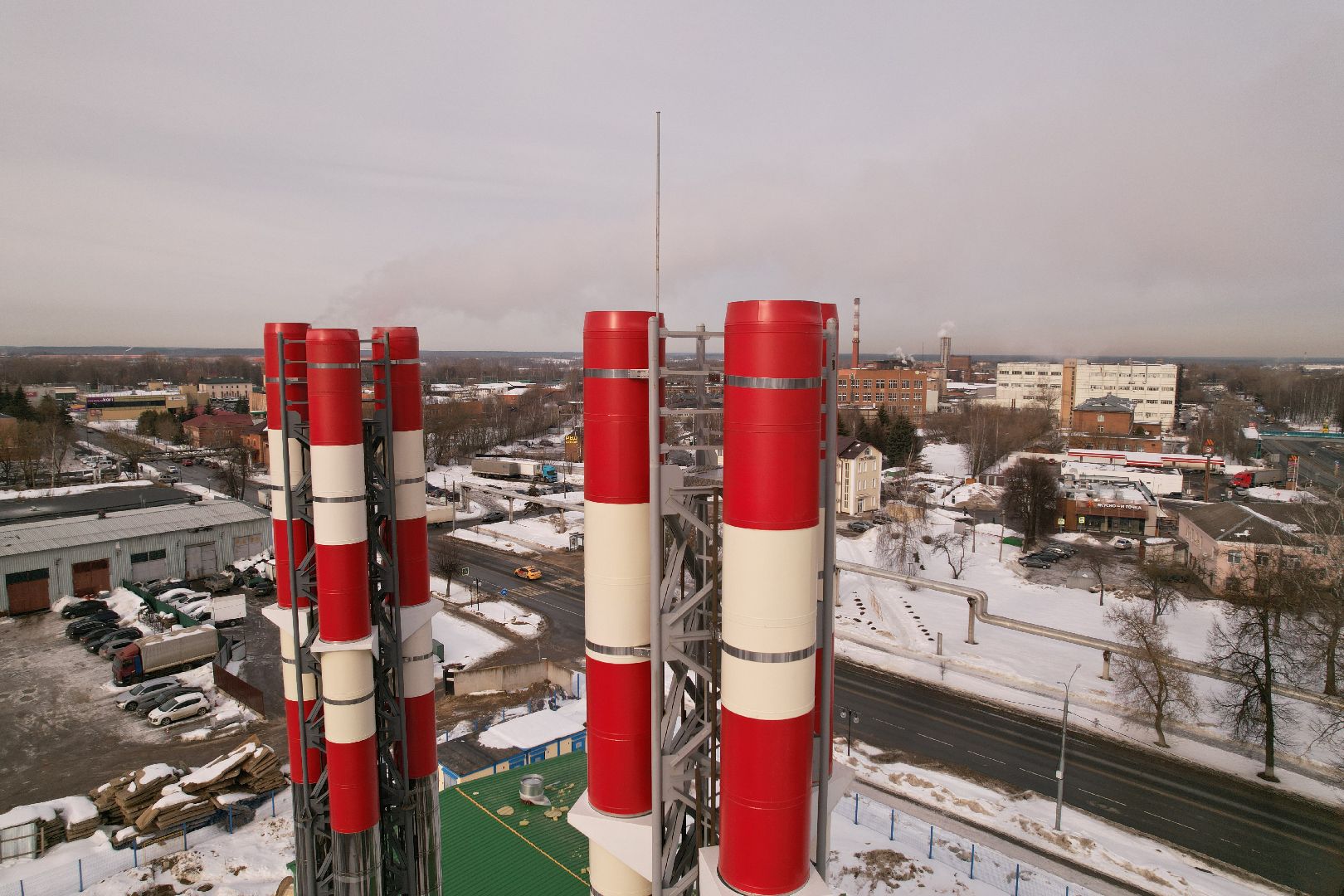 видео с коптера, котельная, жкх,