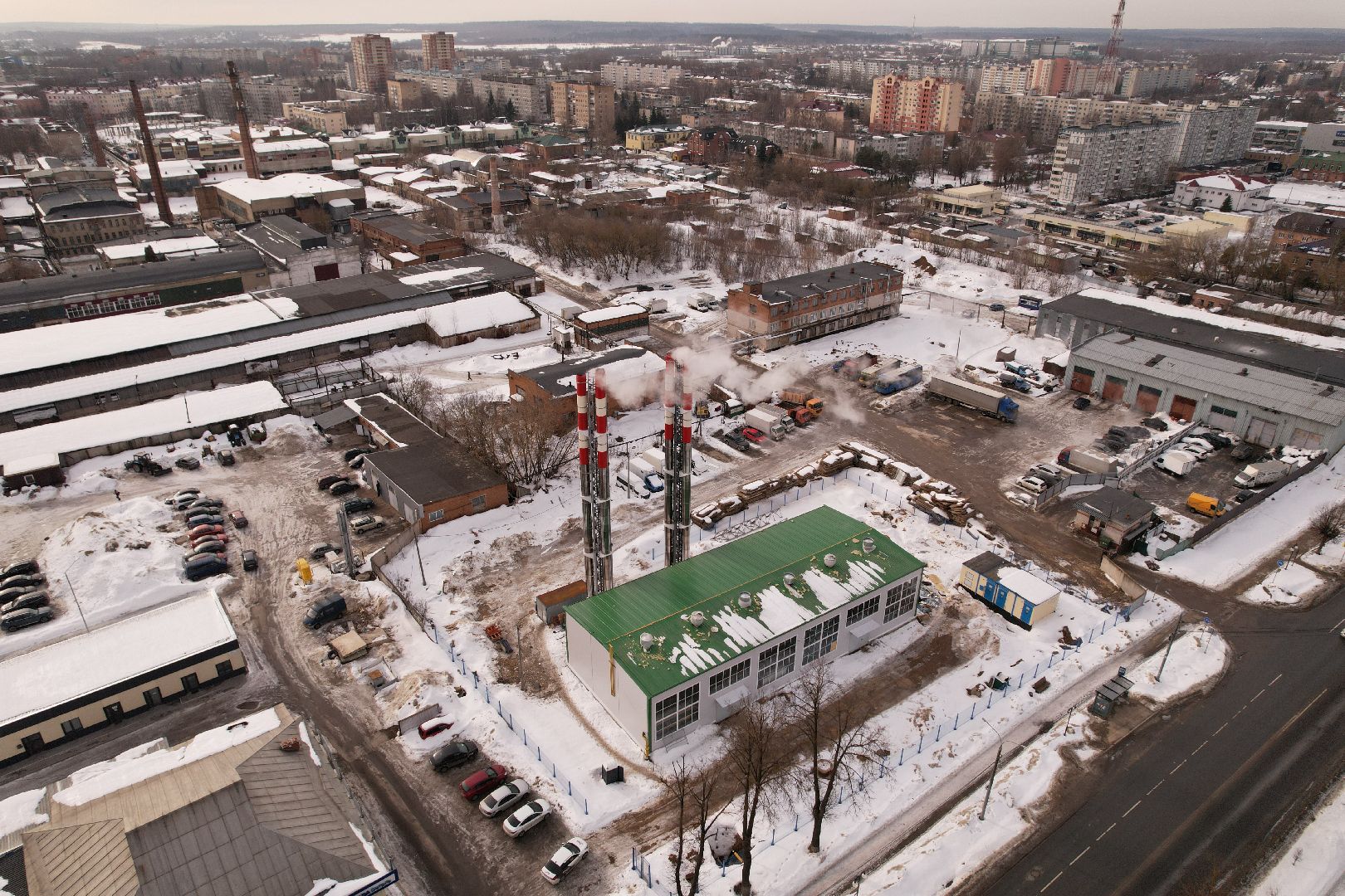 видео с коптера, котельная, жкх,