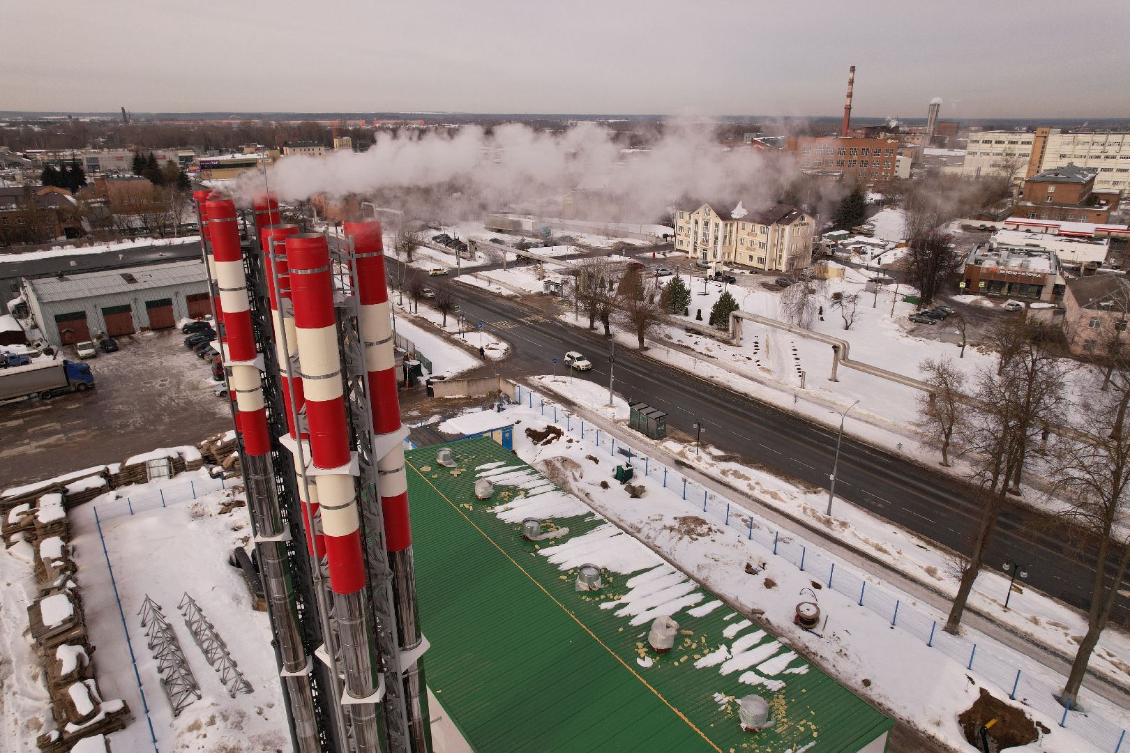 видео с коптера, котельная, жкх,