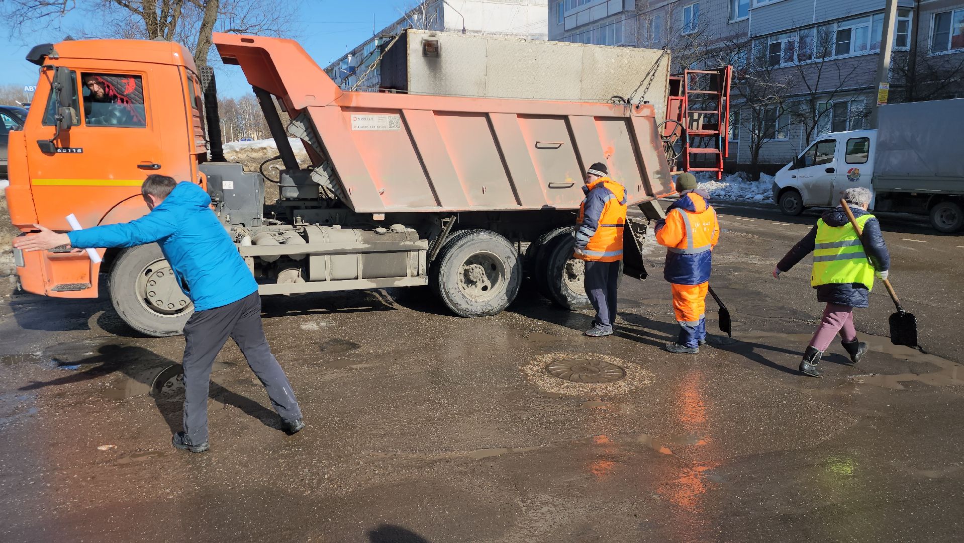 серпухов, ямочный ремонт, добродел, комбинат благоустройства, дорожные работы,