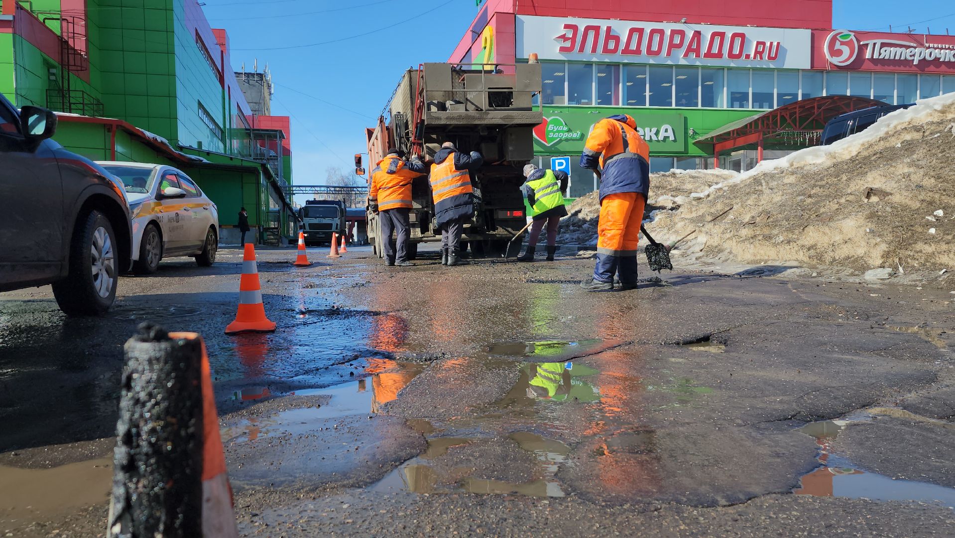 серпухов, ямочный ремонт, добродел, комбинат благоустройства, дорожные работы,