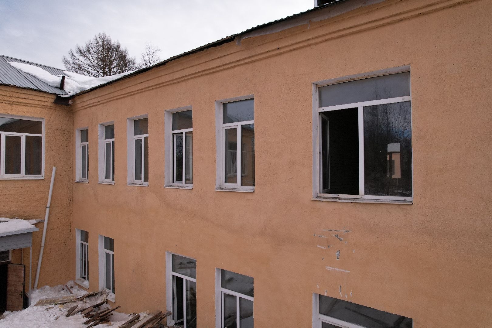 видео с коптера, солнечногорск, ремонт, школа,