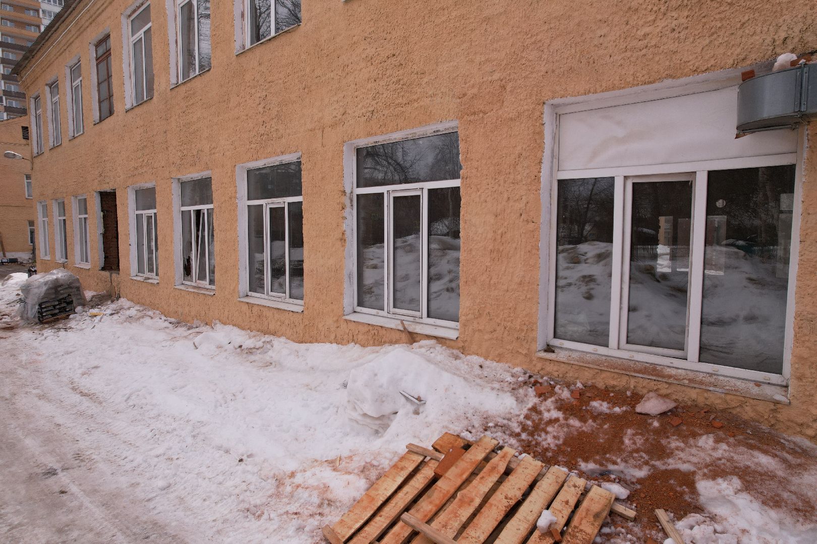 видео с коптера, солнечногорск, ремонт, школа,