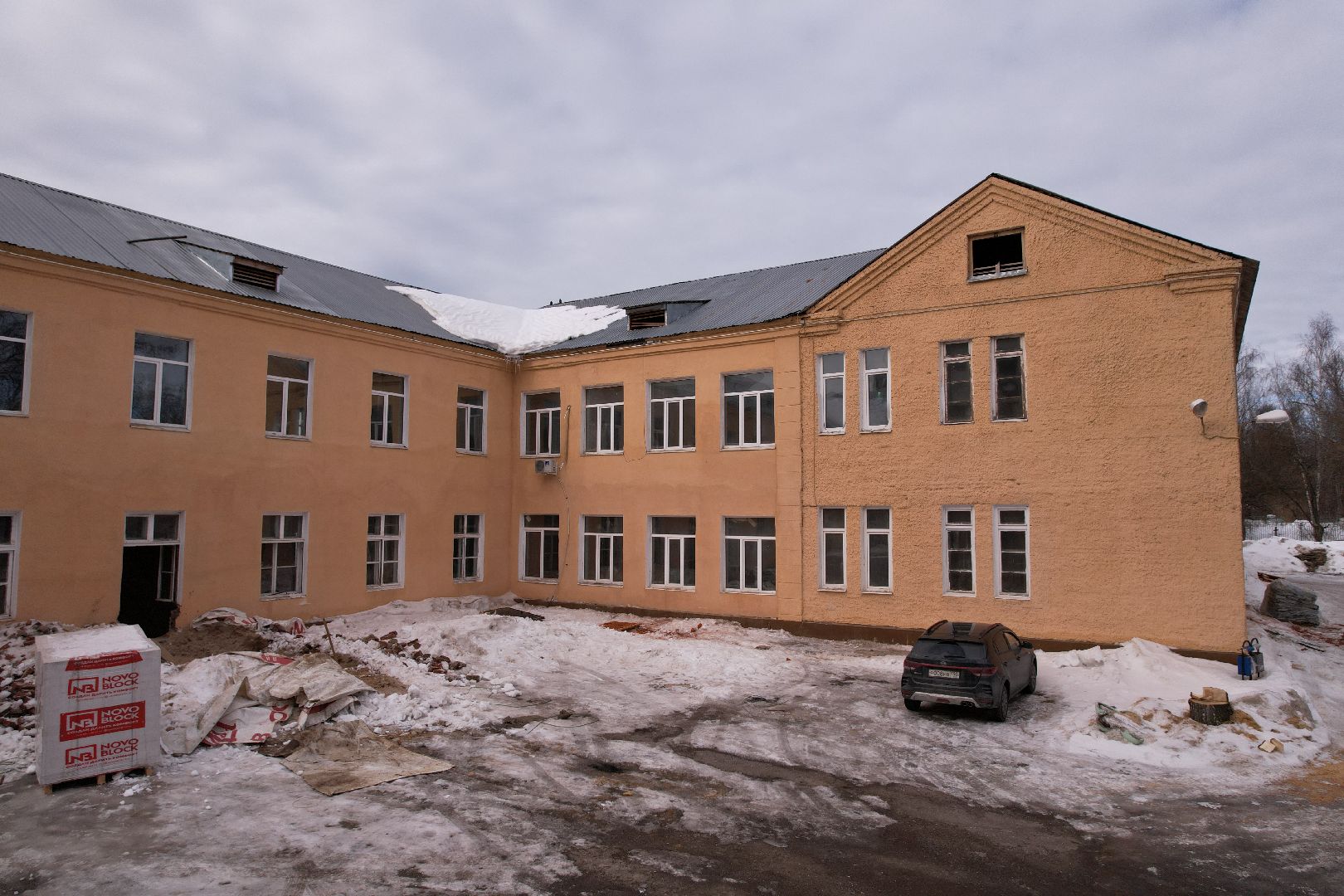 видео с коптера, солнечногорск, ремонт, школа,