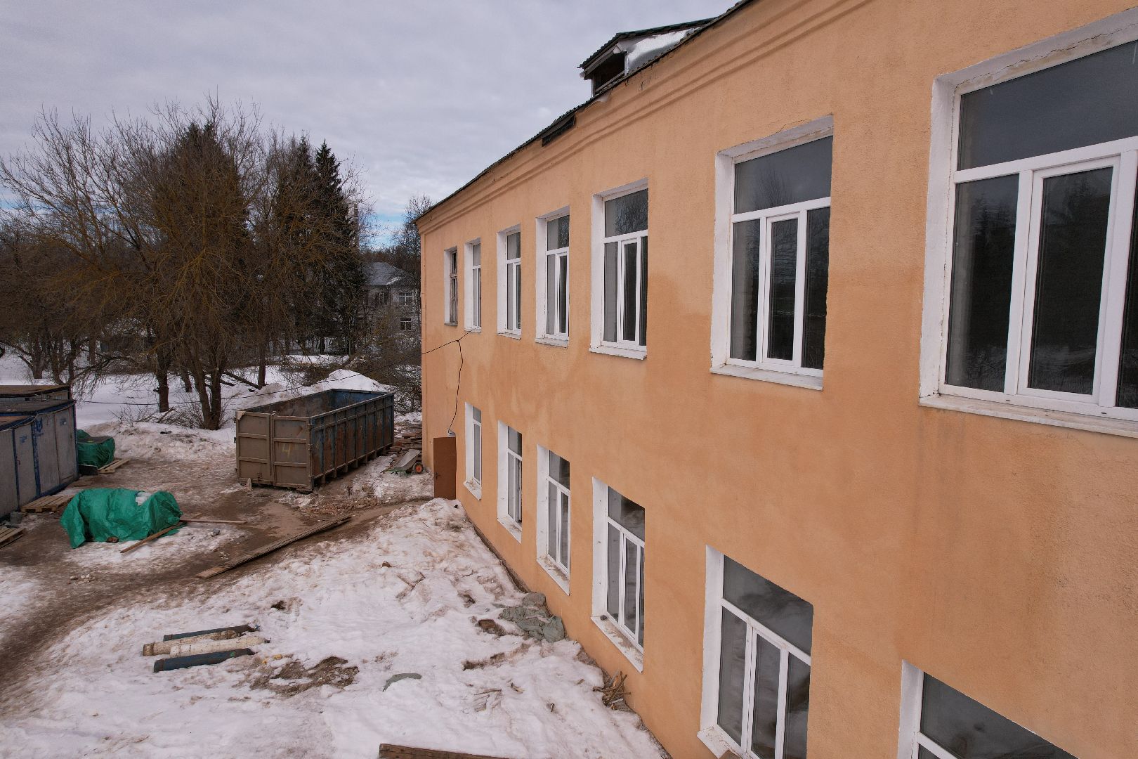 видео с коптера, солнечногорск, ремонт, школа,