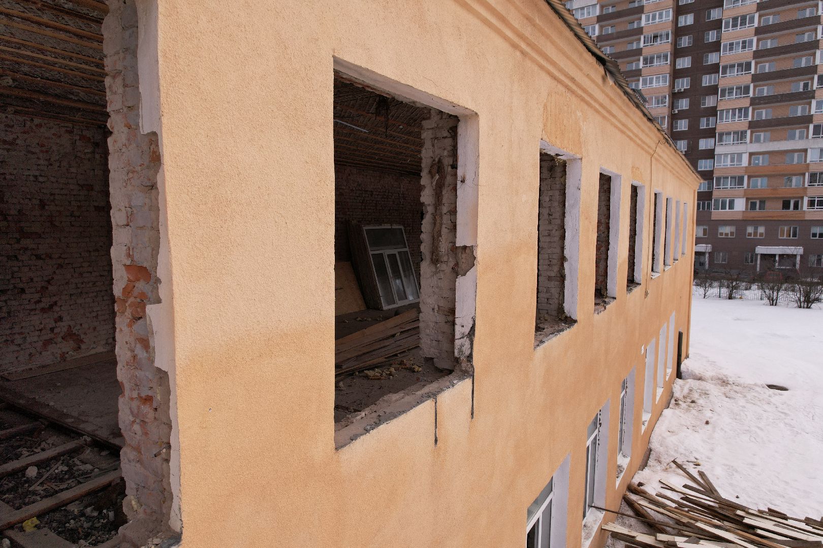 видео с коптера, солнечногорск, ремонт, школа,